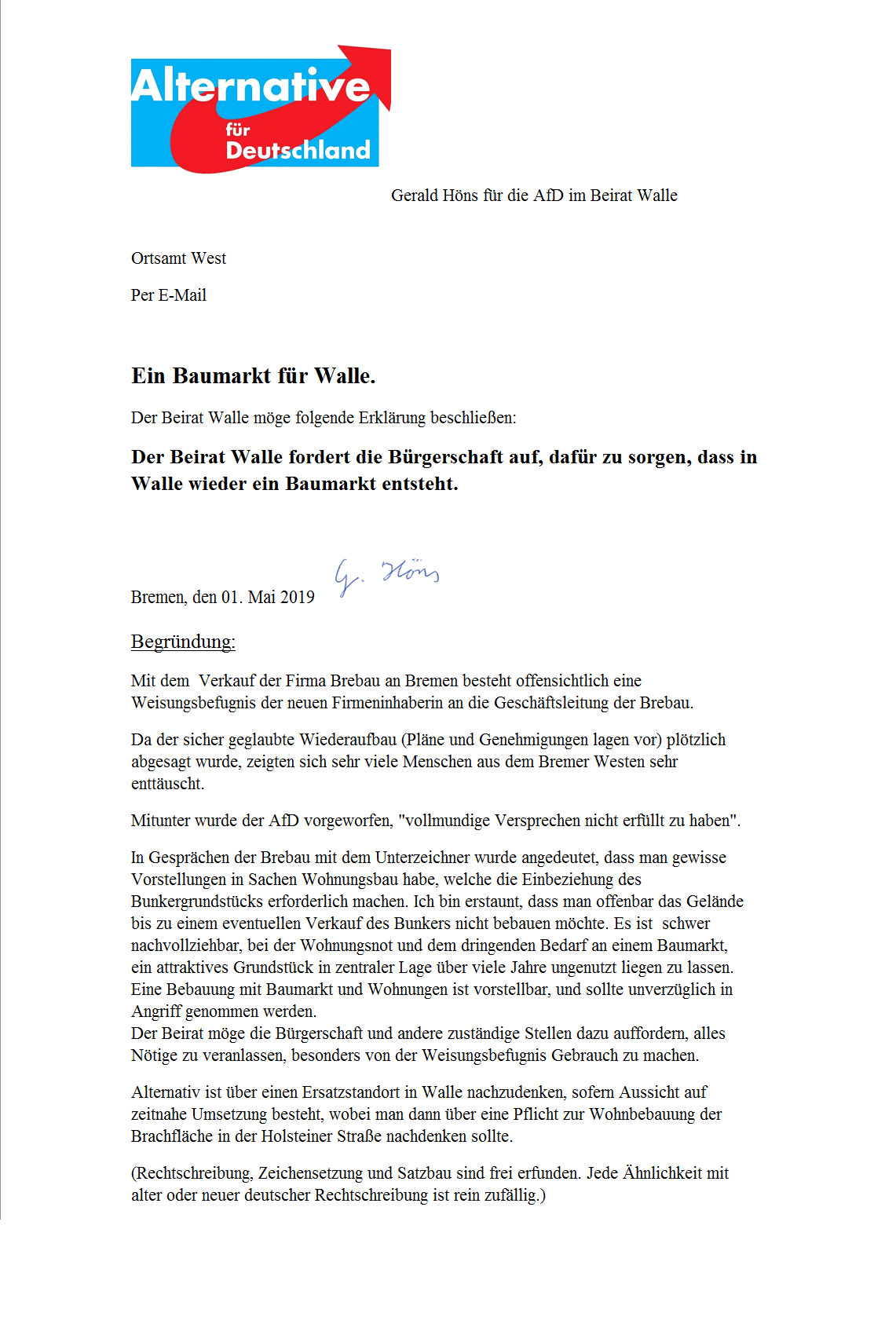 Baumarkt Walle