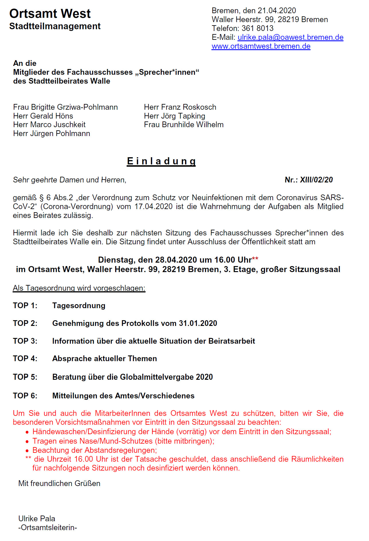 Einladung